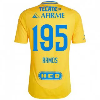 ילדים Rodrigo Ramos #195 זהב צהוב ג'רזי ביתית 2024/25 חולצה קצרה