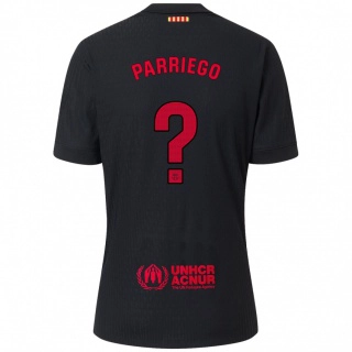 ילדים Marcos Parriego #0 שחור אדום הרחק ג'רזי 2024/25 חולצה קצרה