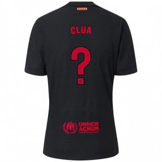 ילדים Genís Clua #0 שחור אדום הרחק ג'רזי 2024/25 חולצה קצרה