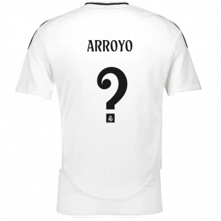 גברים Diego Arroyo #0 לָבָן ג'רזי ביתית 2024/25 חולצה קצרה