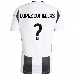 גברים Ivan Lopez Comellas #0 לבן שחור ג'רזי ביתית 2024/25 חולצה קצרה