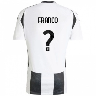גברים Christian Franco #0 לבן שחור ג'רזי ביתית 2024/25 חולצה קצרה