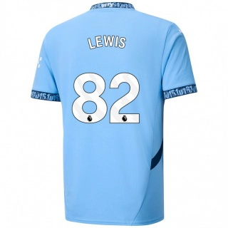נשים Rico Lewis #82 כָּחוֹל כֵּהֶה ג'רזי ביתית 2024/25 חולצה קצרה