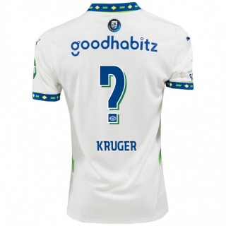 נשים Oliver Kruger #0 לבן כחול כהה ג'רזי קיט שלישי 2024/25 חולצה קצרה