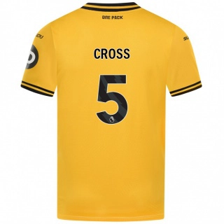 ילדים Emma Cross #5 צָהוֹב ג'רזי ביתית 2024/25 חולצה קצרה