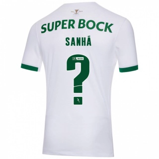 ילדים Micael Sanhá #0 ירוק לבן הרחק ג'רזי 2024/25 חולצה קצרה