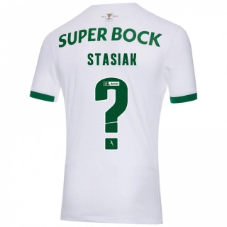 גברים Jakub Stasiak #0 ירוק לבן הרחק ג'רזי 2024/25 חולצה קצרה