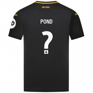 נשים Alfie Pond #0 שָׁחוֹר הרחק ג'רזי 2024/25 חולצה קצרה