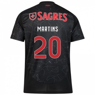 נשים Lara Martins #20 שחור אדום הרחק ג'רזי 2024/25 חולצה קצרה
