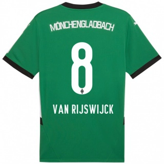 נשים Britt Van Rijswijck #8 ירוק לבן הרחק ג'רזי 2024/25 חולצה קצרה
