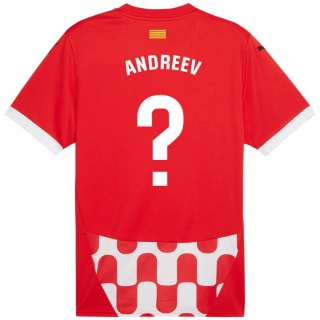 גברים Aleksandar Andreev #0 אדום לבן ג'רזי ביתית 2024/25 חולצה קצרה