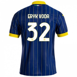 גברים Andrei Eryk Voda #32 כחול צהוב ג'רזי ביתית 2024/25 חולצה קצרה