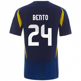 גברים Bento #24 כחול צהוב הרחק ג'רזי 2024/25 חולצה קצרה