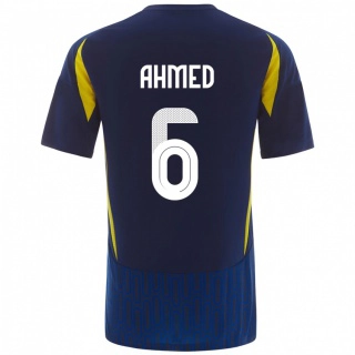 גברים Aseel Ahmed #6 כחול צהוב הרחק ג'רזי 2024/25 חולצה קצרה