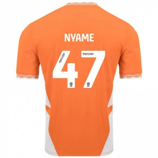נשים Josh Nyame #47 כתום לבן ג'רזי ביתית 2024/25 חולצה קצרה