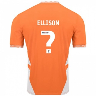 נשים Jordyn Ellison #0 כתום לבן ג'רזי ביתית 2024/25 חולצה קצרה