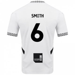 נשים Nathan Smith #6 לָבָן ג'רזי ביתית 2024/25 חולצה קצרה