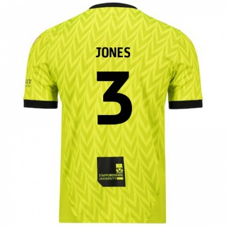 נשים Dan Jones #3 ירוק פלורסנט הרחק ג'רזי 2024/25 חולצה קצרה