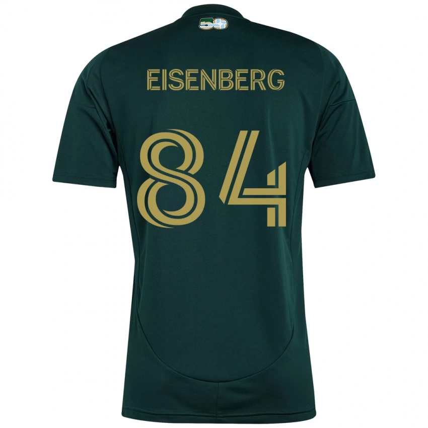 ילדים Max Eisenberg #84 בז' ירוק ג'רזי ביתית 2025/26 חולצה קצרה