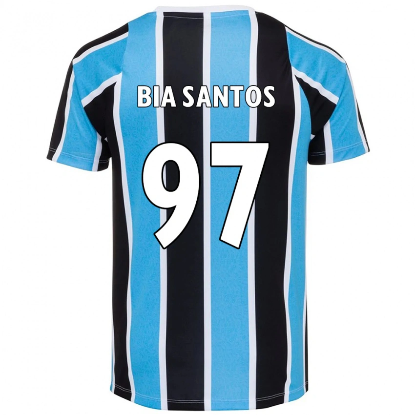 ילדים Bia Santos #97 לבן כחול ג'רזי ביתית 2025/26 חולצה קצרה