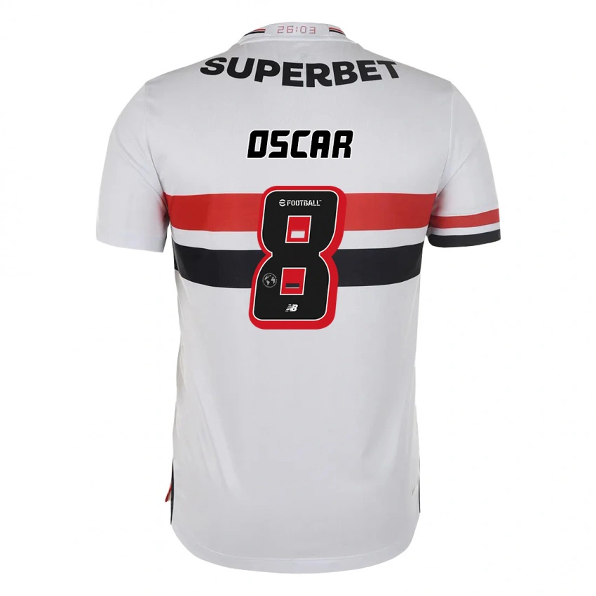 ילדים Oscar #8 שחור אדום ג'רזי ביתית 2025/26 חולצה קצרה