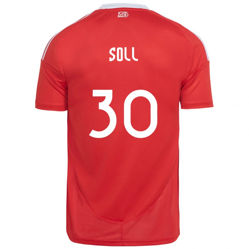 ילדים Soll #30 לבן אדום ג'רזי ביתית 2025/26 חולצה קצרה