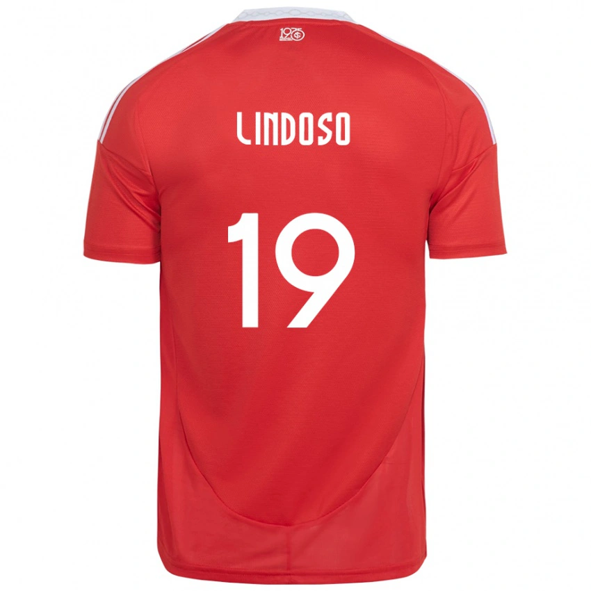 ילדים Rodrigo Lindoso #19 לבן אדום ג'רזי ביתית 2025/26 חולצה קצרה