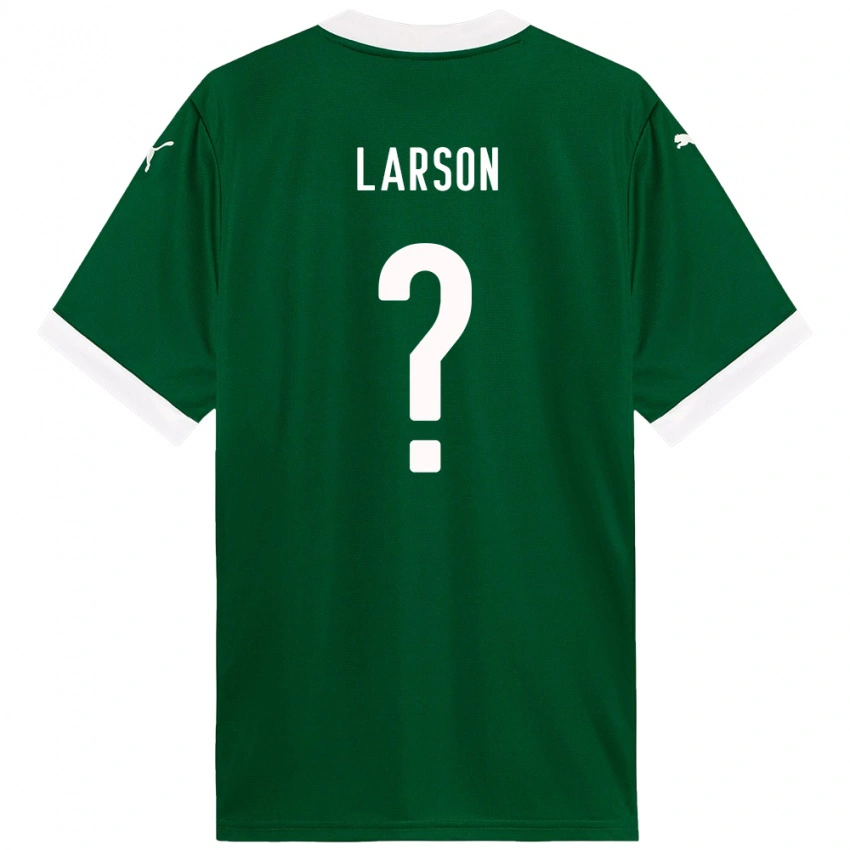 ילדים Larson #0 לבן ירוק ג'רזי ביתית 2025/26 חולצה קצרה