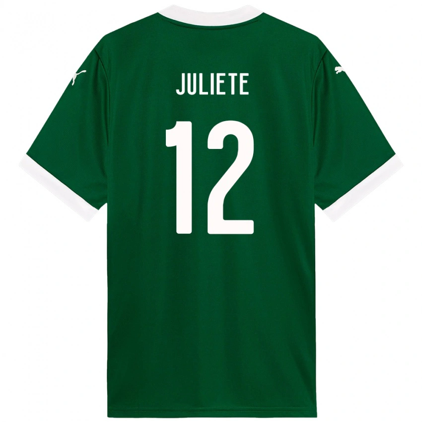 ילדים Juliete #12 לבן ירוק ג'רזי ביתית 2025/26 חולצה קצרה