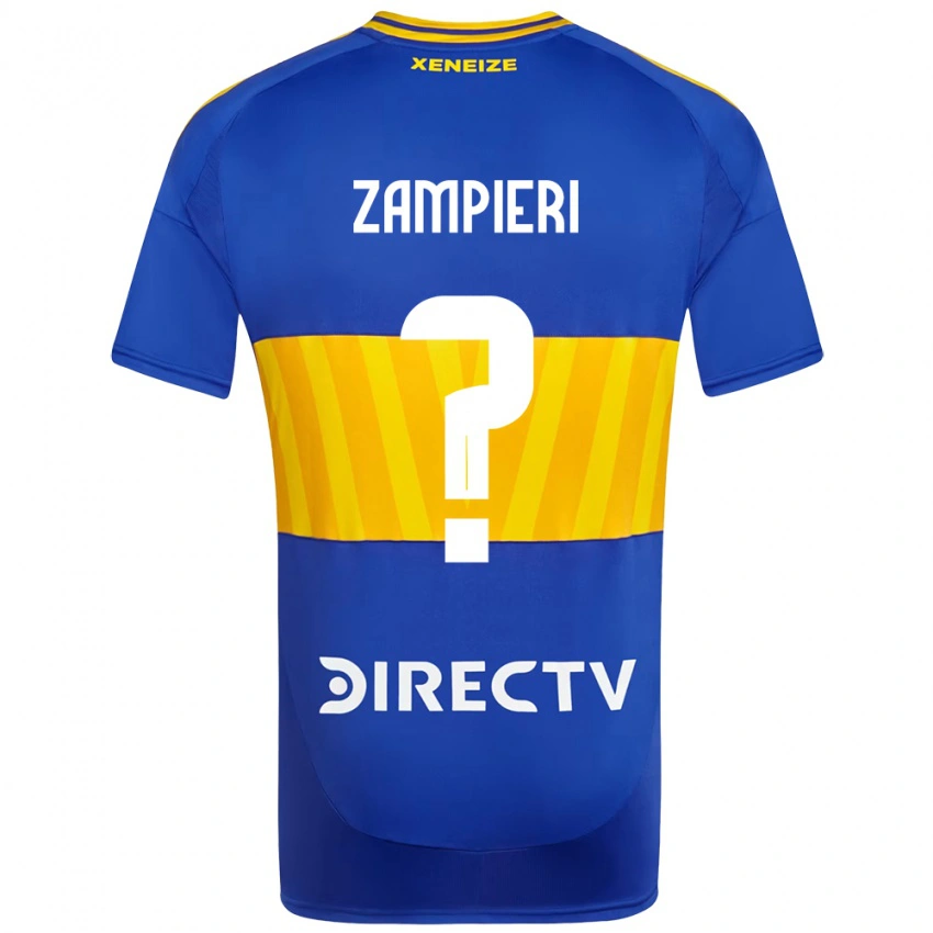 ילדים Santiago Zampieri #0 לבן כחול ג'רזי ביתית 2025/26 חולצה קצרה