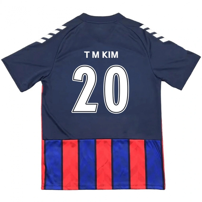 ילדים Tae-Min Kim #20 לבן פנינה אדום ג'רזי ביתית 2025/26 חולצה קצרה