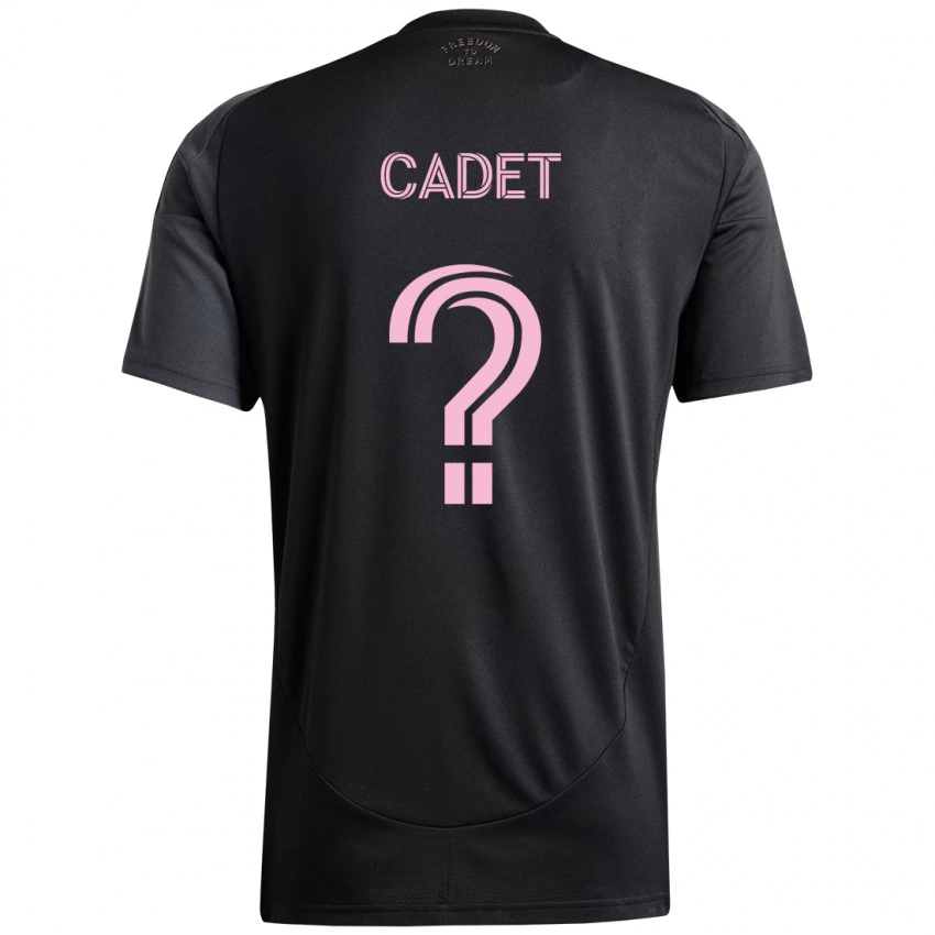 ילדים Zidane Cadet #0 ורוד שחור הרחק ג'רזי 2025/26 חולצה קצרה