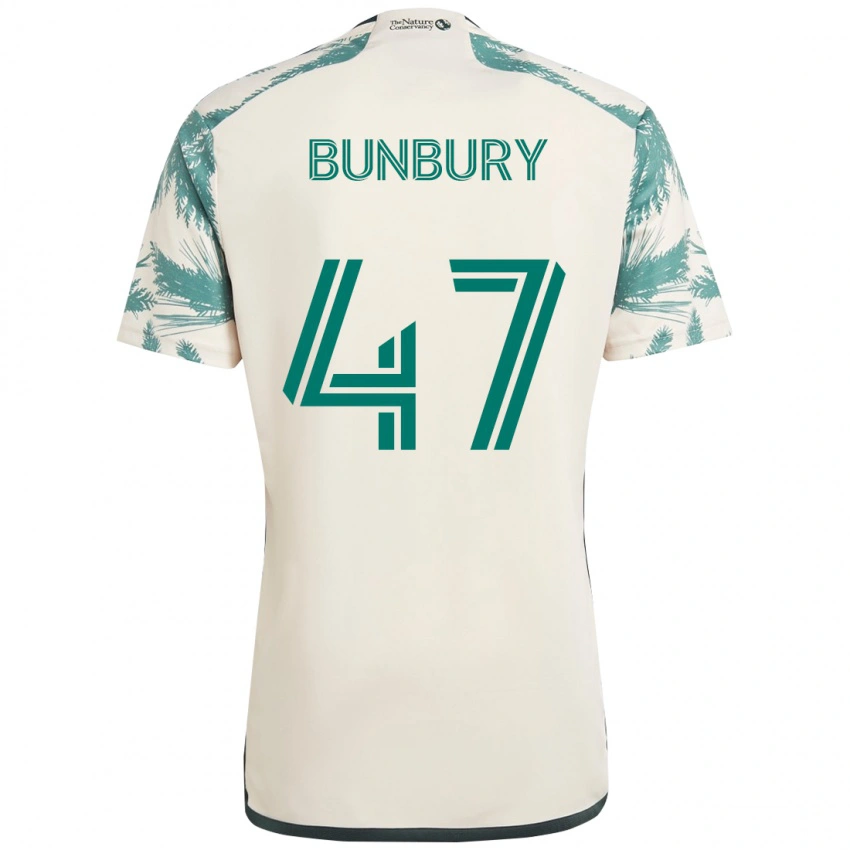 ילדים Mataeo Bunbury #47 שחור חום הרחק ג'רזי 2025/26 חולצה קצרה