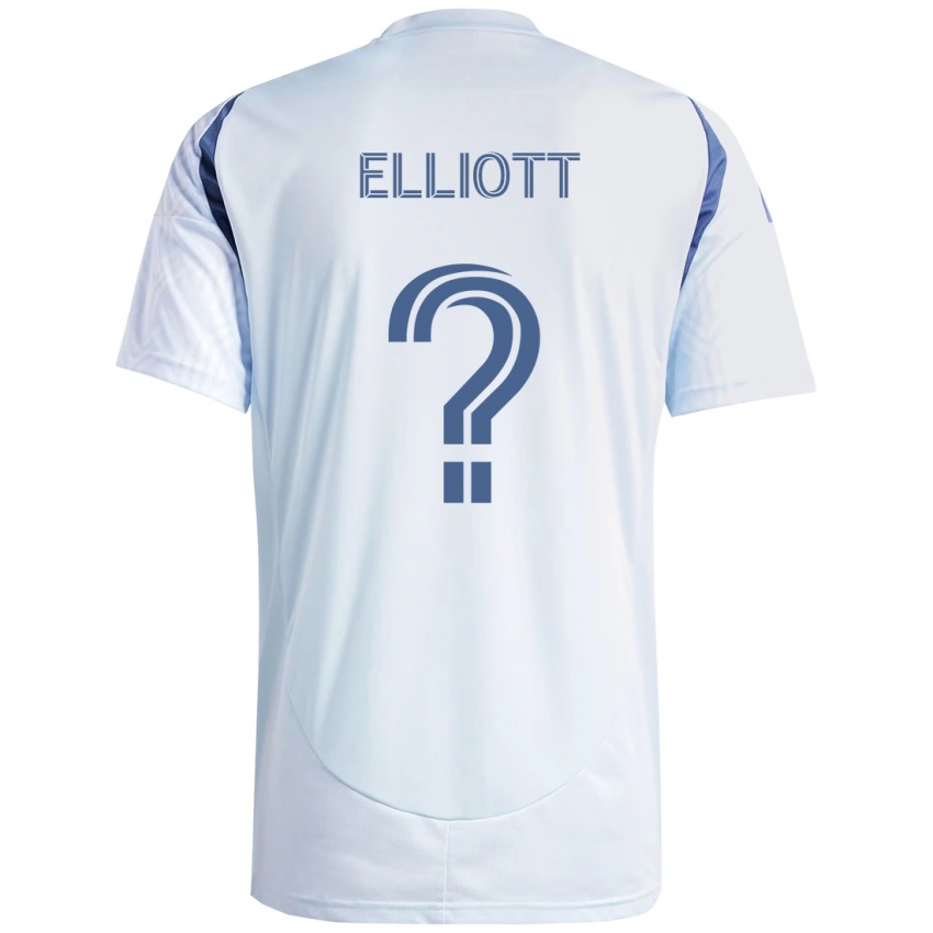 ילדים Jack Elliott #0 אדום לבן הרחק ג'רזי 2025/26 חולצה קצרה