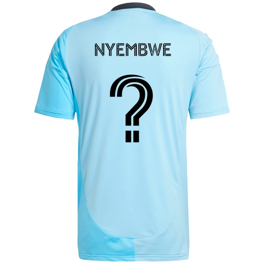ילדים Rayme Nyembwe #0 שחור כחול הרחק ג'רזי 2025/26 חולצה קצרה