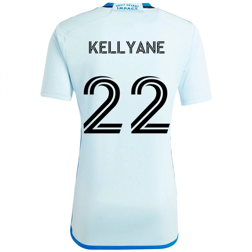 ילדים Dumas Kellyane #22 כחול כהה שחור הרחק ג'רזי 2025/26 חולצה קצרה