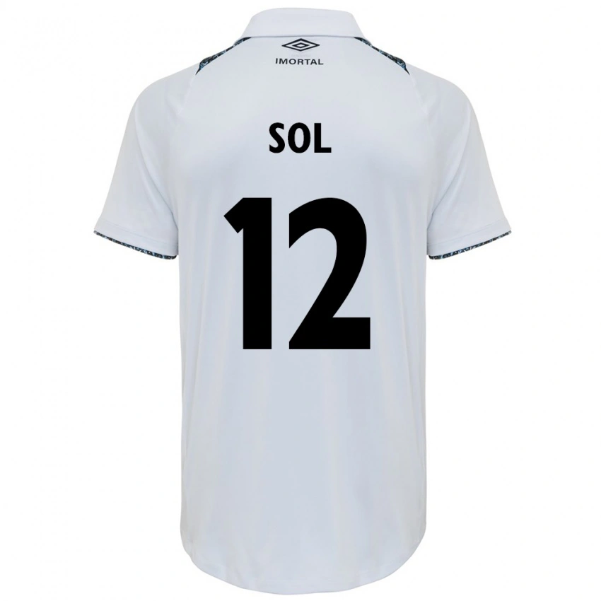 ילדים Sol #12 כחול שחור לבן הרחק ג'רזי 2025/26 חולצה קצרה