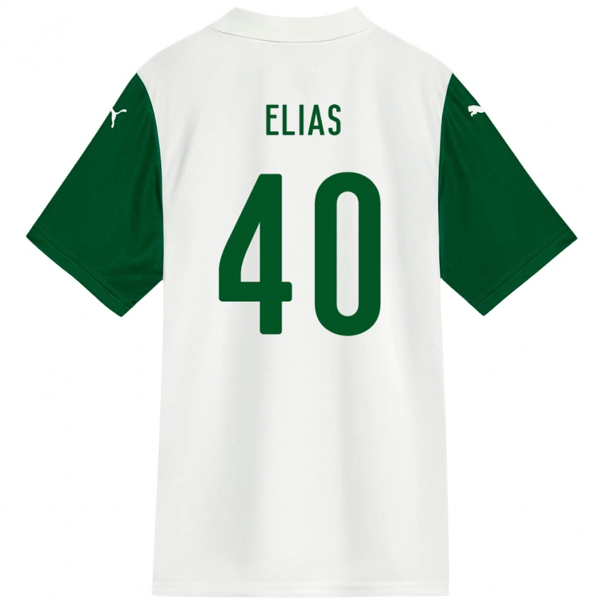ילדים Allan Elias #40 ירוק לבן הרחק ג'רזי 2025/26 חולצה קצרה