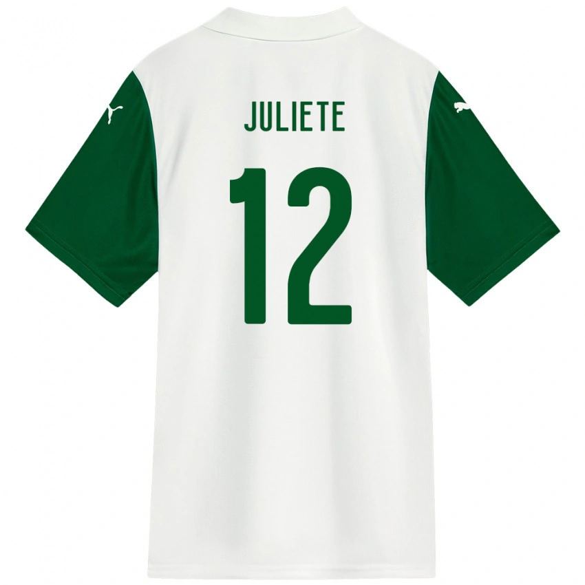 ילדים Juliete #12 ירוק לבן הרחק ג'רזי 2025/26 חולצה קצרה