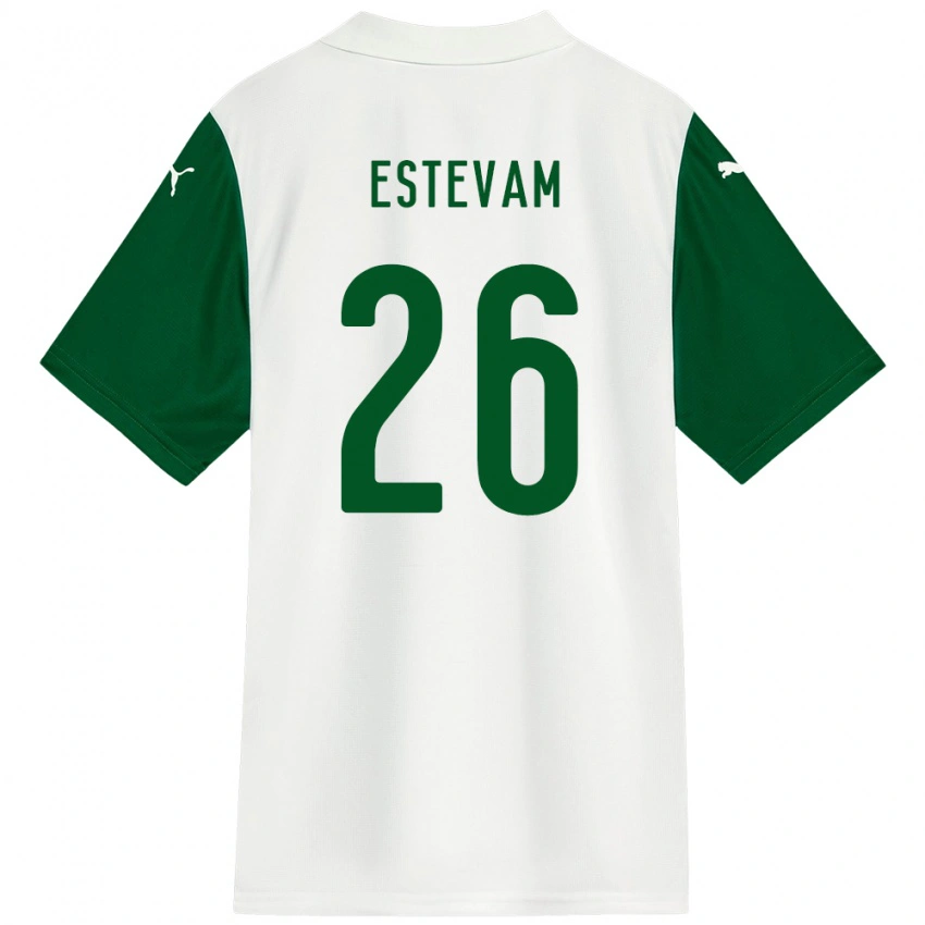 ילדים Laís Estevam #26 ירוק לבן הרחק ג'רזי 2025/26 חולצה קצרה