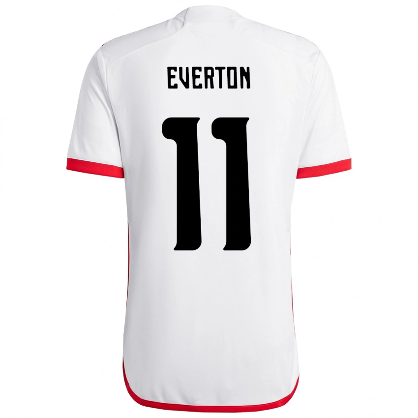 ילדים Everton #11 אדום שחור הרחק ג'רזי 2025/26 חולצה קצרה