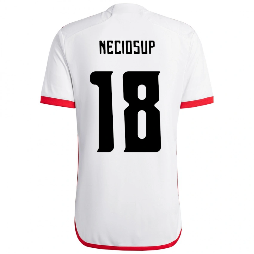 ילדים Adriano Neciosup #18 אדום שחור הרחק ג'רזי 2025/26 חולצה קצרה