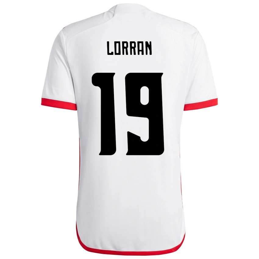 ילדים Lorran #19 אדום שחור הרחק ג'רזי 2025/26 חולצה קצרה