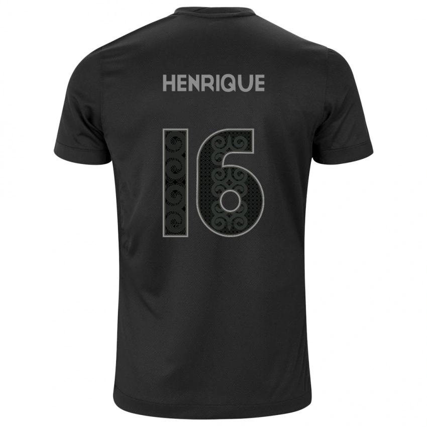 ילדים Pedro Henrique #16 לבן שחור הרחק ג'רזי 2025/26 חולצה קצרה