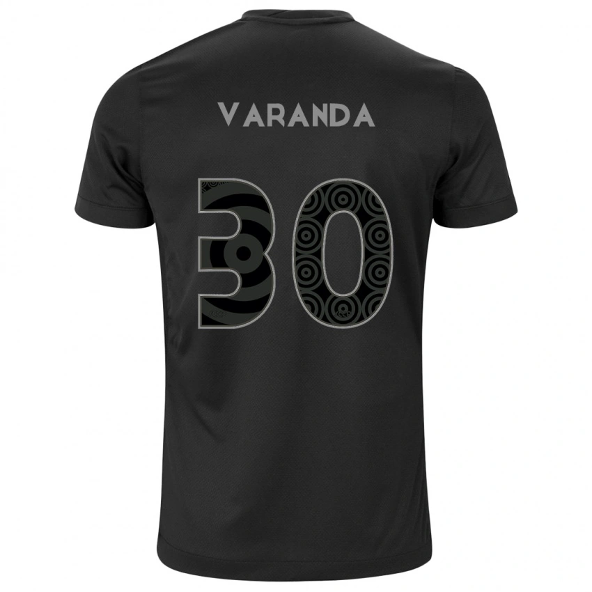 ילדים Rodrigo Varanda #30 לבן שחור הרחק ג'רזי 2025/26 חולצה קצרה