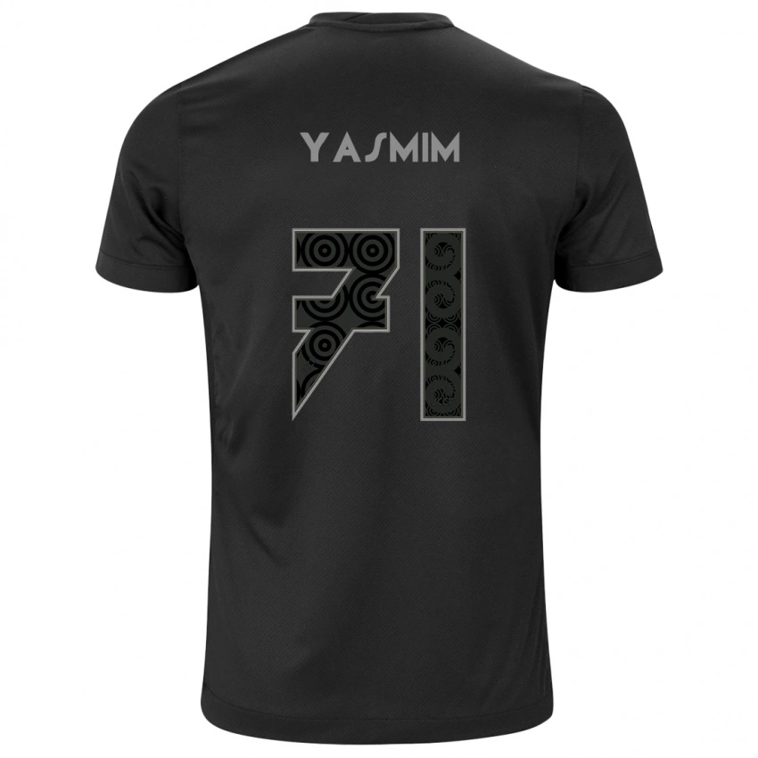 ילדים Yasmim Assis Ribeiro #71 לבן שחור הרחק ג'רזי 2025/26 חולצה קצרה