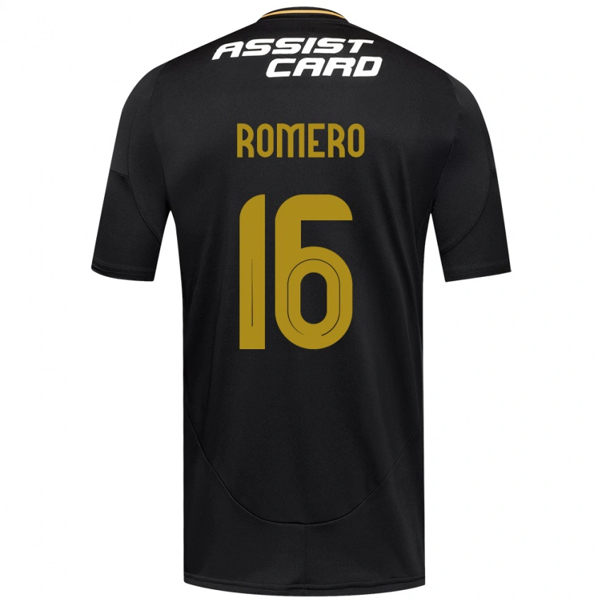 ילדים Evanz Romero #16 שחור לבן צהוב הרחק ג'רזי 2025/26 חולצה קצרה
