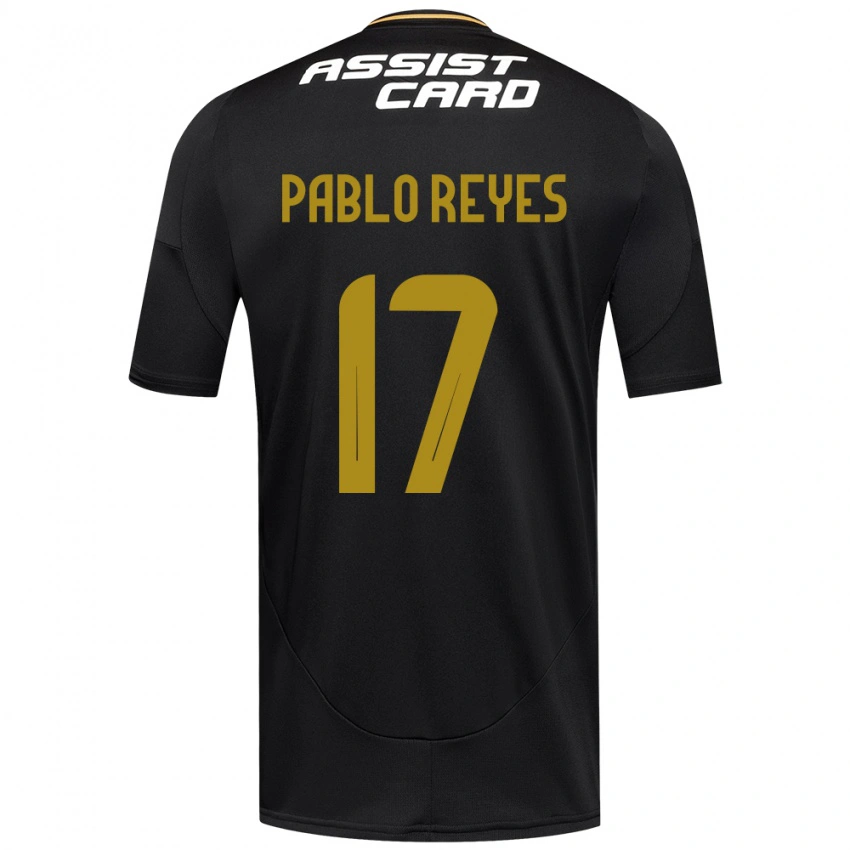 ילדים Juan Pablo Reyes #17 שחור לבן צהוב הרחק ג'רזי 2025/26 חולצה קצרה