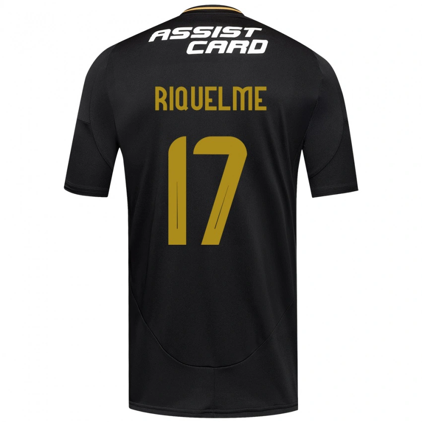 ילדים Cristián Riquelme #17 שחור לבן צהוב הרחק ג'רזי 2025/26 חולצה קצרה