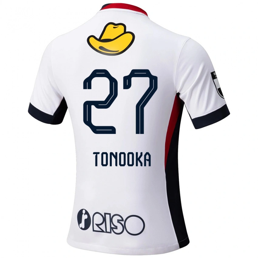 ילדים Ryota Tonooka #27 אדום שחור הרחק ג'רזי 2025/26 חולצה קצרה